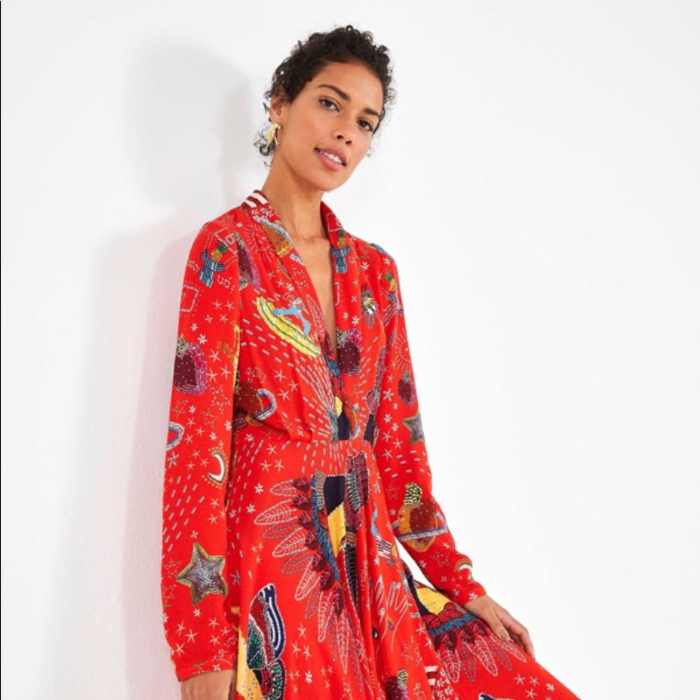 FARM rio Carnival Long Sleeve Maxi